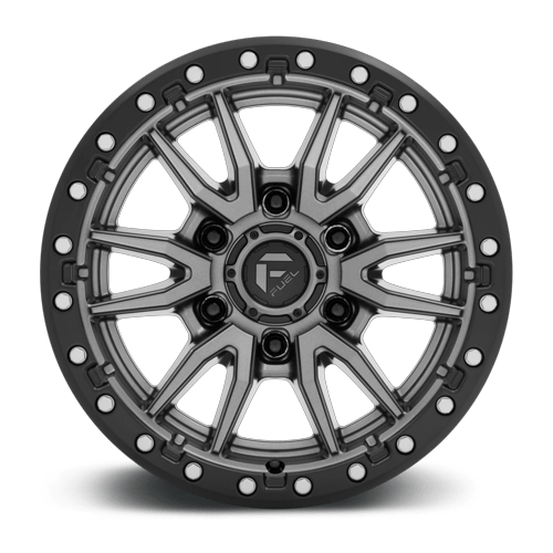 Fuel Off-Road Aluminum Wheels 16X8 Rebel D680 Matte Gunmetal Black Bead Ring