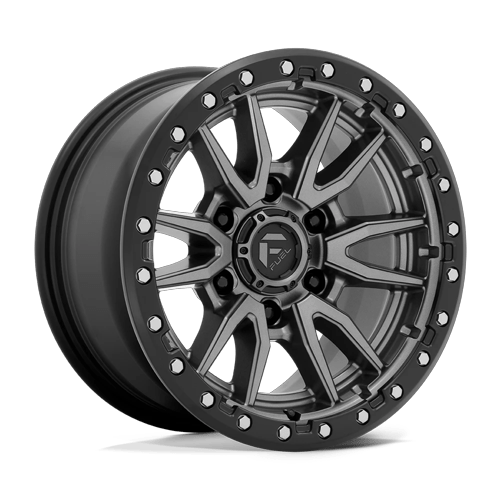 Fuel Off-Road Aluminum Wheels 18X9 Rebel D680 Matte Gunmetal Black Bead Ring