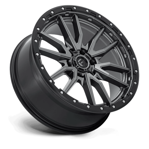 Fuel Off-Road Aluminum Wheels 22X9 Rebel D680 Matte Gunmetal Black Bead Ring