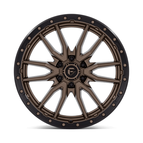 Fuel Off-Road Aluminum Wheels 22X9 Rebel D681 Matte Bronze Black Bead Ring