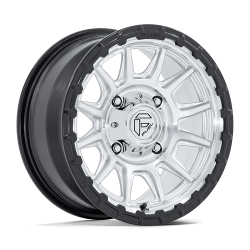 Fuel Off-Road Aluminum Wheels 15X7 Piston Utv FV866 Hyper Silver Machined W/ Matte Black Lip