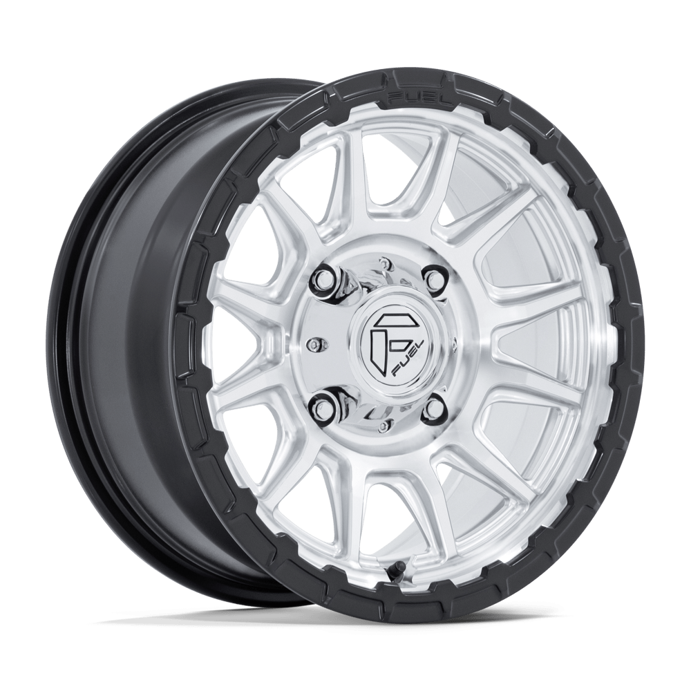 Fuel Off-Road D866 15X7 Hyper Silver Machined W/ Matte Black Lip 4x110 +10mm