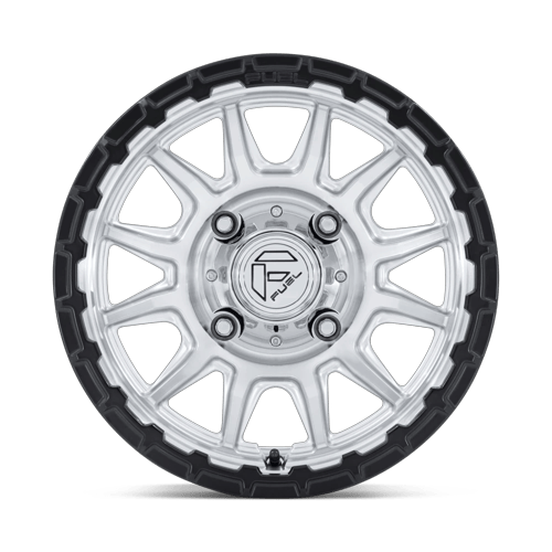 Fuel Off-Road D866 15X7 Hyper Silver Machined W/ Matte Black Lip 4x137 +38mm