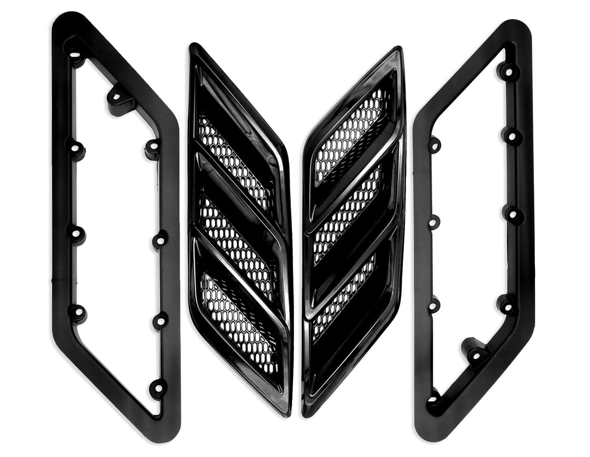 Roush 2015-2023 Roush Mustang Fender Vent Heat Extractors - Gloss Black - 422326