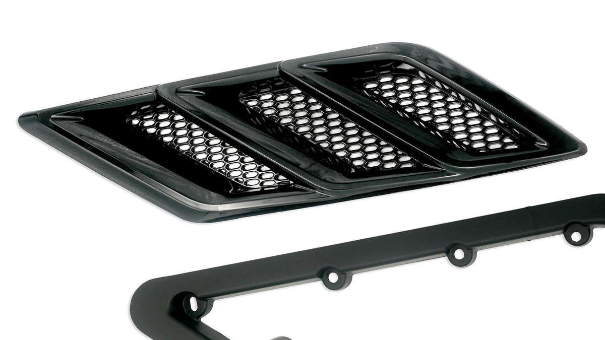 Roush 2015-2023 Roush Mustang Fender Vent Heat Extractors - Gloss Black - 422326