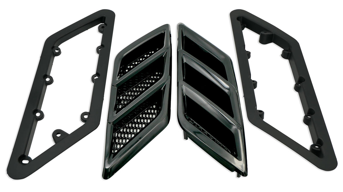 Roush - 2015-2023 Roush Mustang Fender Vent Heat Extractors - Gloss Black - 422326