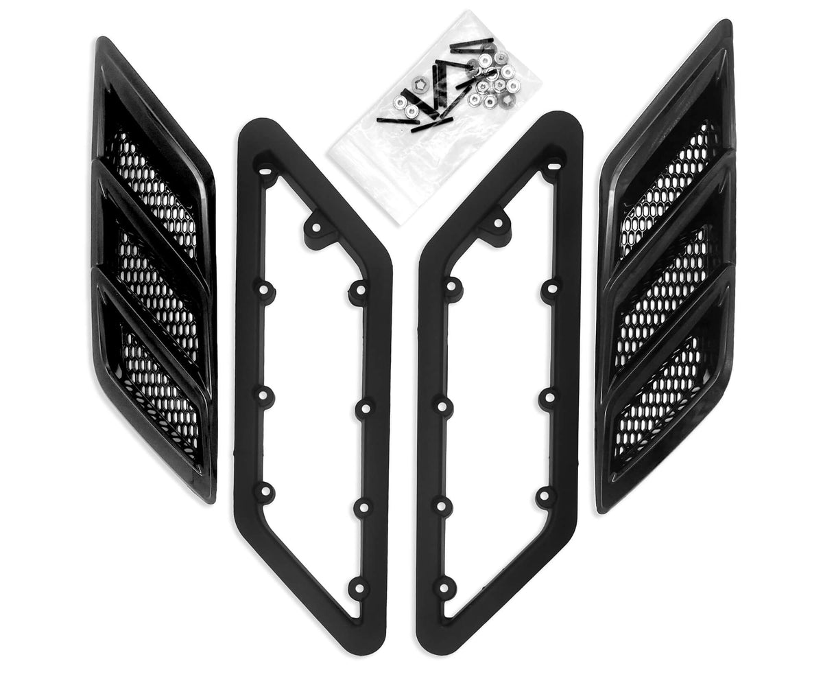 Roush - 2015-2023 Roush Mustang Fender Vent Heat Extractors - Gloss Black - 422326