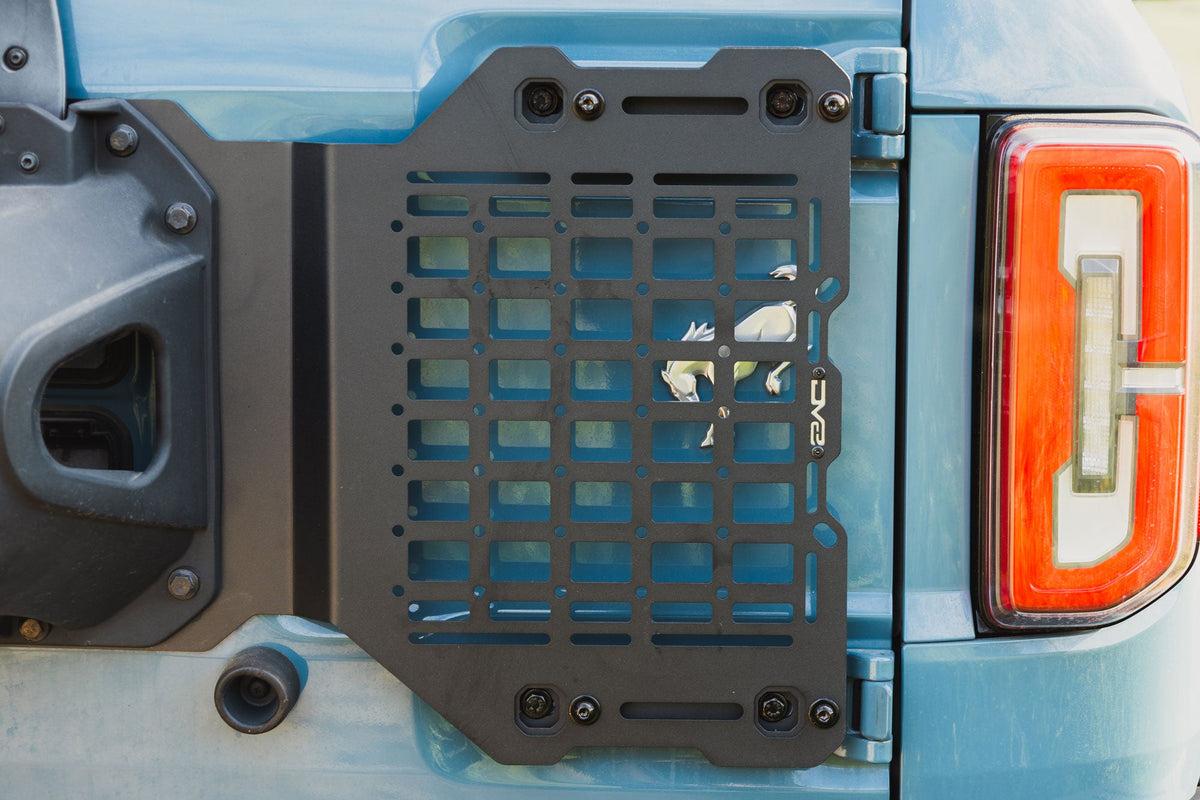 DV8 Offroad - 2021-2026 Ford Bronco Tailgate Reinforcement Molle Panel - TCBR-04