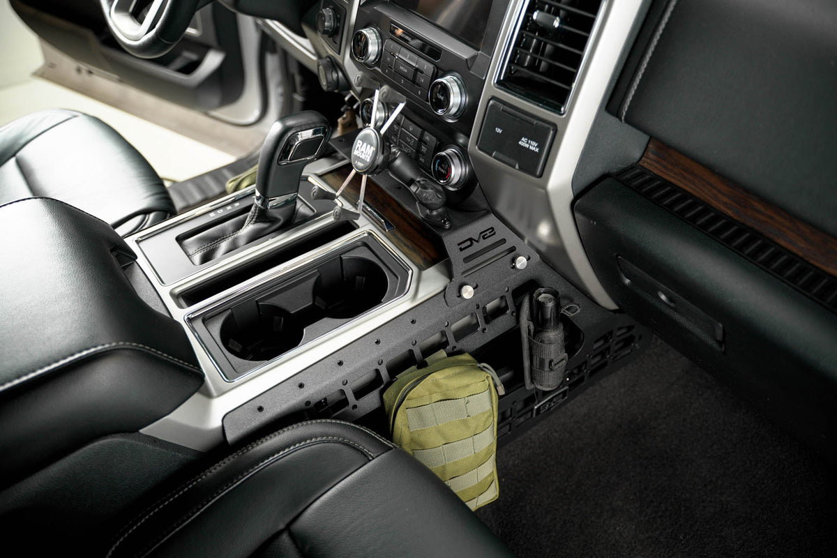 DV8 Offroad - 2015-2020 Ford F-150 & 2017-2021 F-250/350 | Center Console Molle Panels & Device Mount - CCFF-01