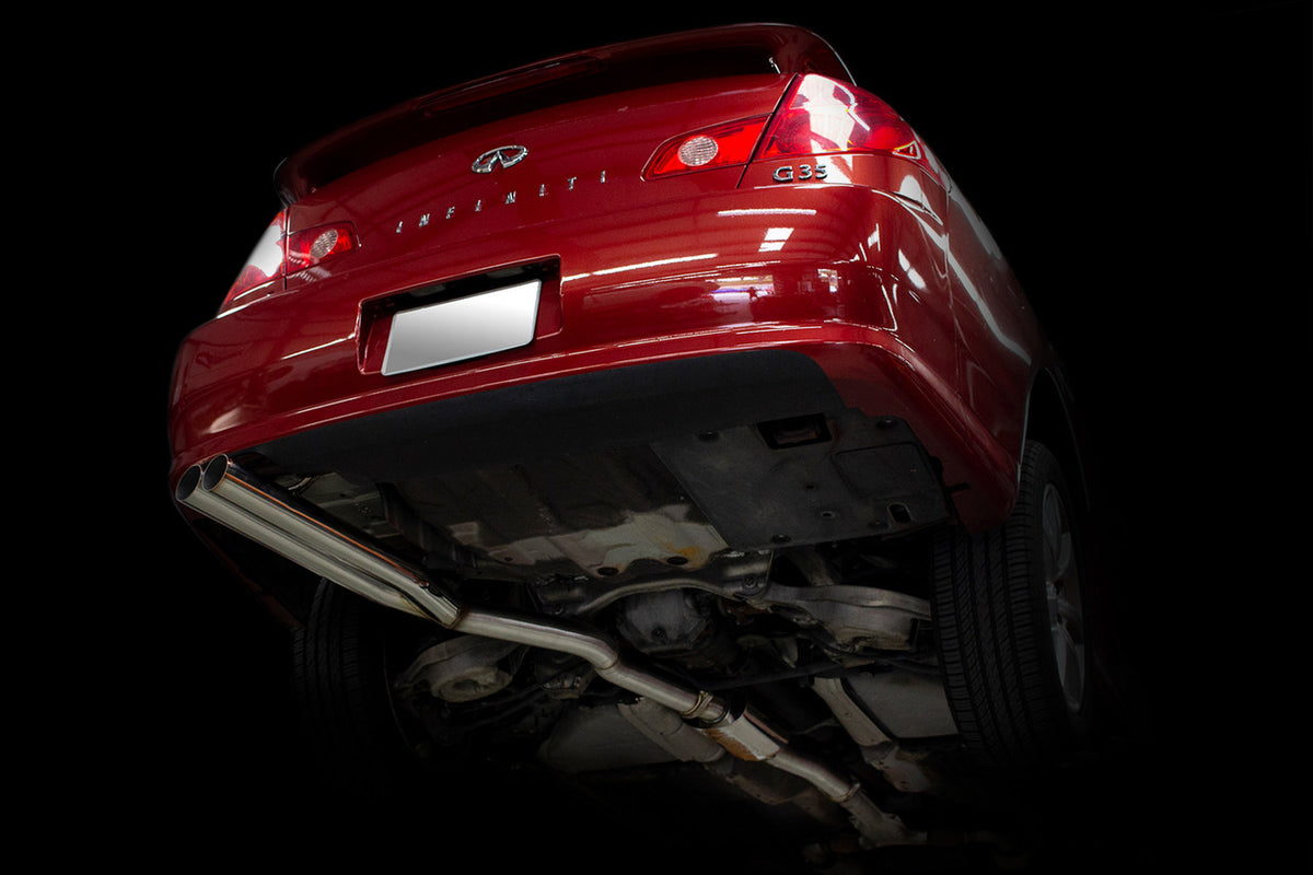 ISR Performance EP (Straight Pipes) Dual Tip Exhaust - 05-06 Infiniti G35 Sedan - IS-EPDUAL-G35SDN
