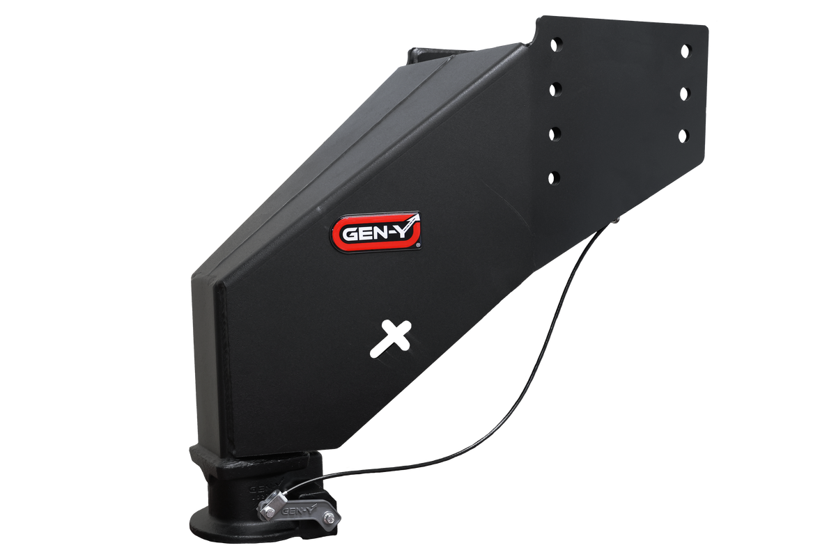 Gen-Y Nomad Static 5th Wheel to Gooseneck - 6.5K TW 30K Tow - Texture Black (Rhino Frames) - GH-8102