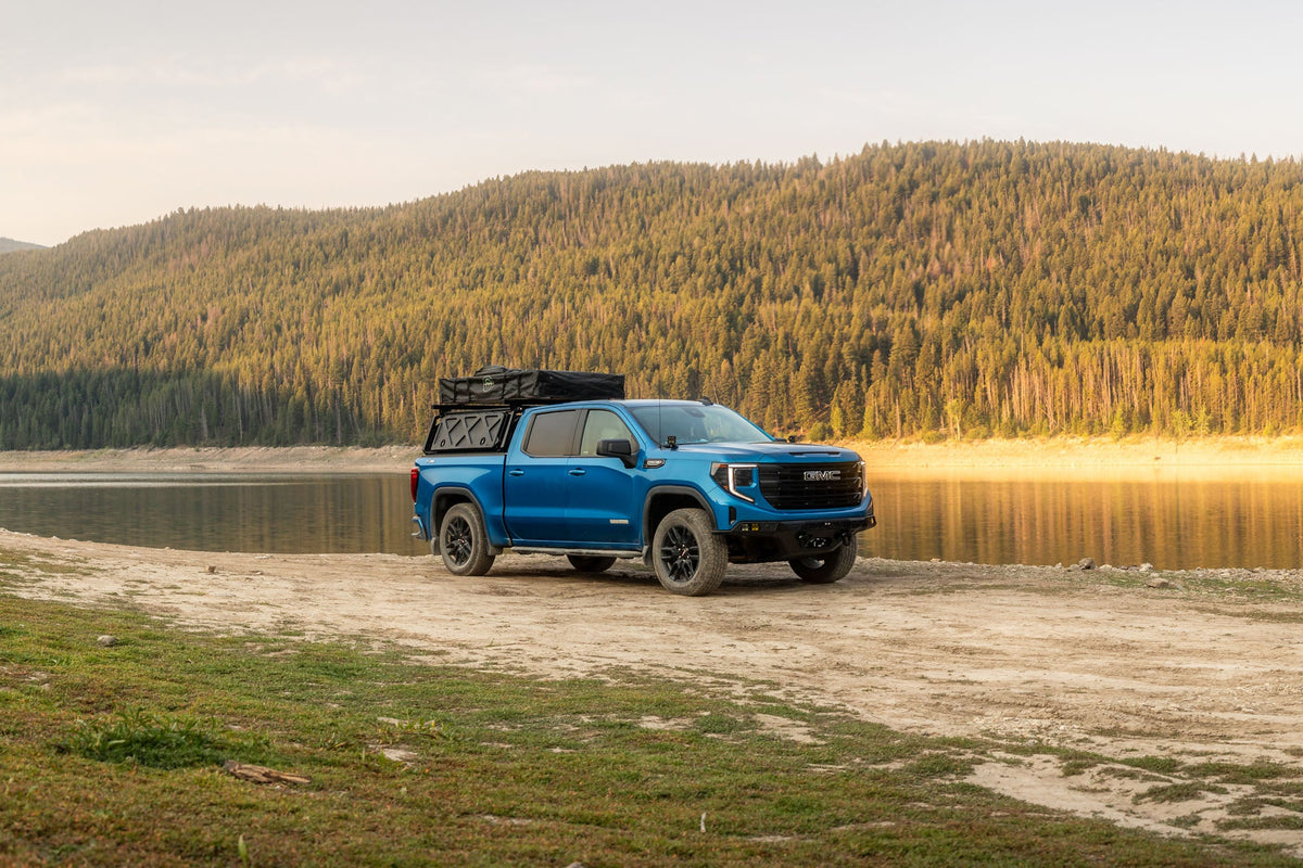 DV8 Offroad - 2019-2026 GMC Sierra 1500 & Chevrolet Silverado 1500 Crew Cab OE Plus Side Steps - SRCS1-01