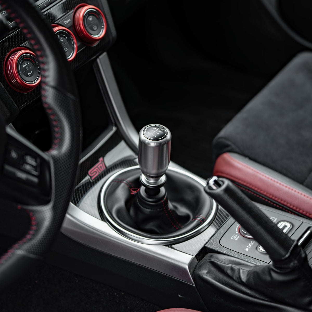 GrimmSpeed Swap-Top Weighted Piston Shift Knob - Stainless Steel - 1.1006.1.SS