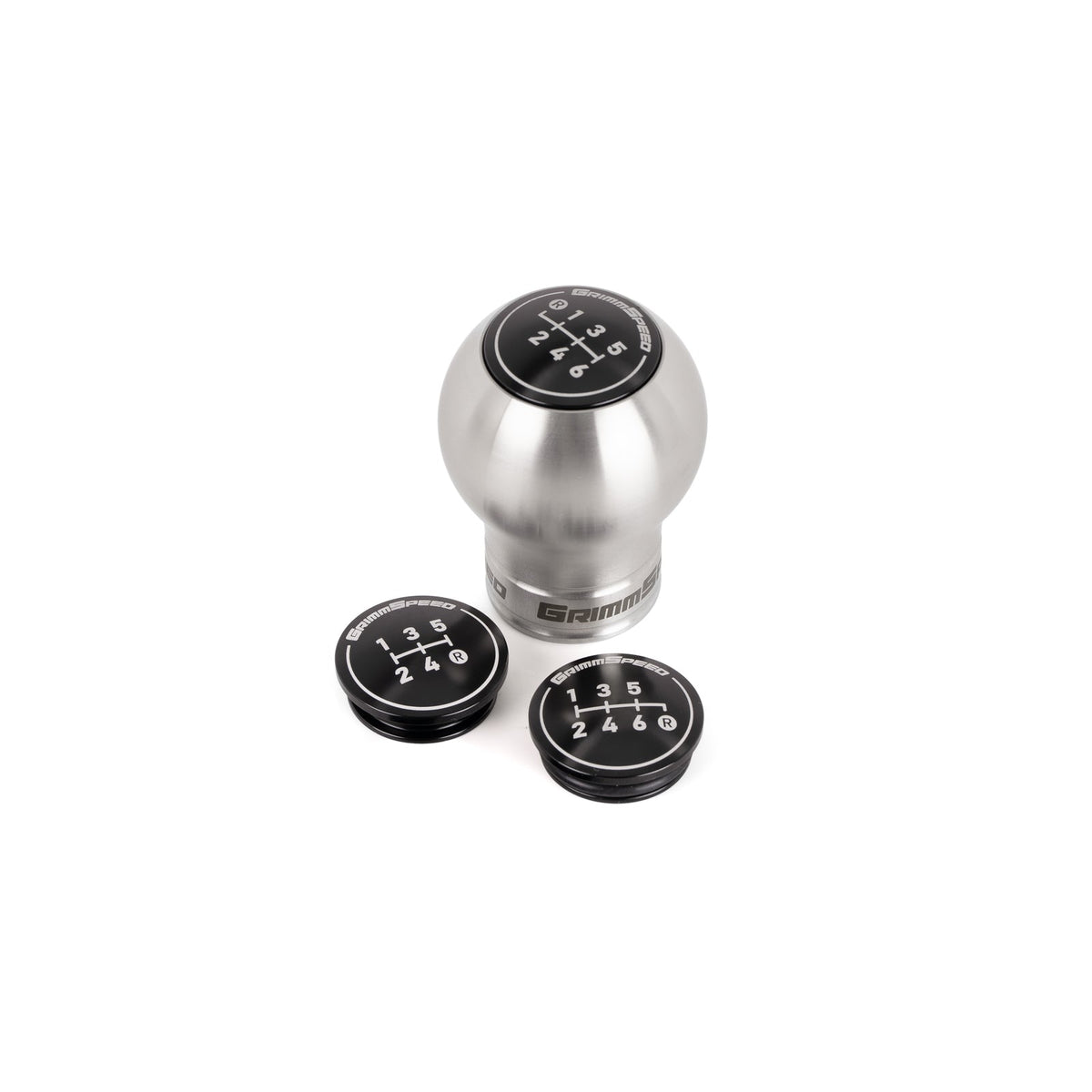 GrimmSpeed Swap-Top Weighted Bulb Shift Knob - Stainless Steel - 1.1007.1.SS