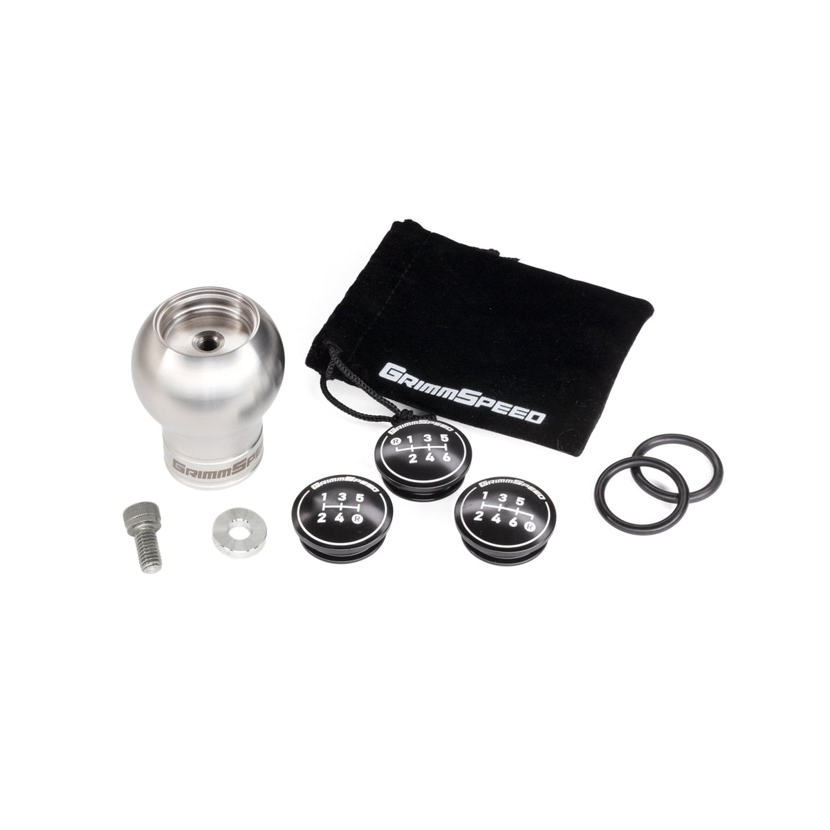 GrimmSpeed Swap-Top Weighted Bulb Shift Knob - Stainless Steel - 1.1007.1.SS