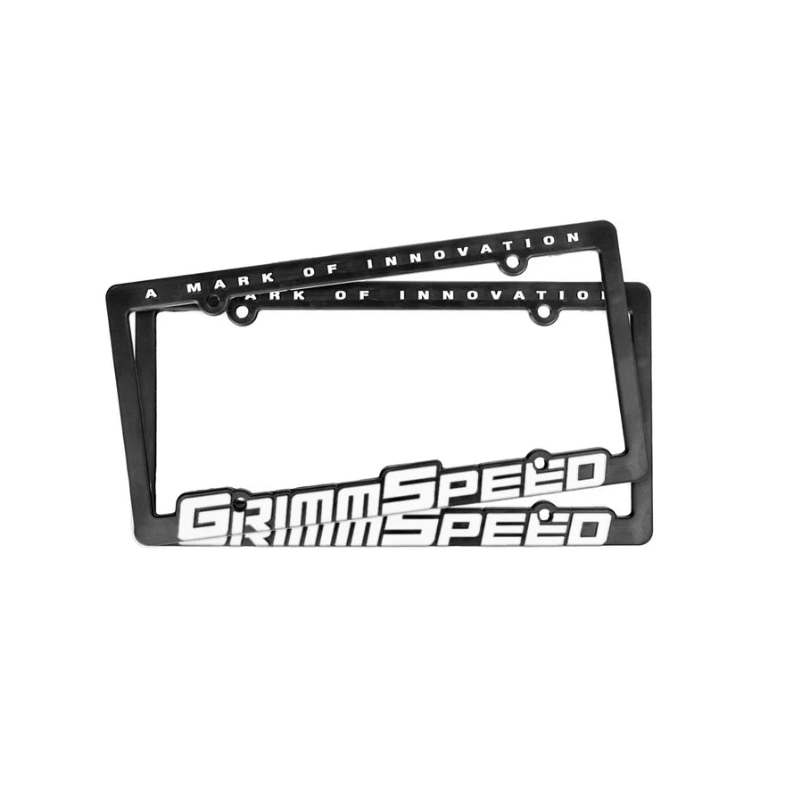 GrimmSpeed License Plate Frame White (Pair) - 111002