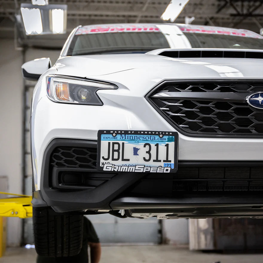 GrimmSpeed License Plate Frame White (Pair) - 111002