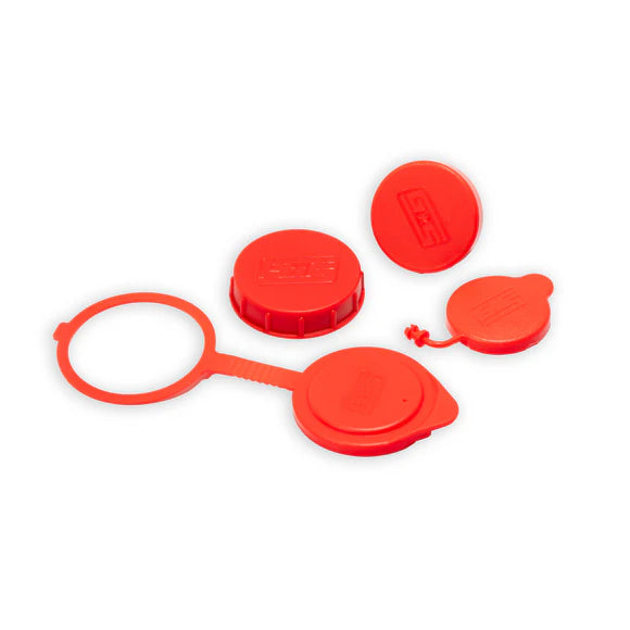 GrimmSpeed 13+ Subaru BRZ 22+ WRX Engine Bay Dress-Up Caps - 113121RED for 2013-2025 Subaru BRZ - front view