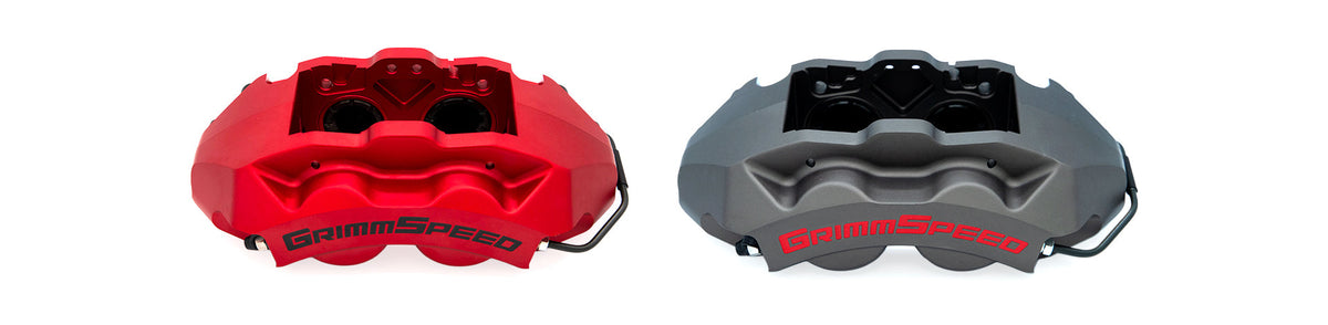 GrimmSpeed 02-21 Subaru WRX/STI 4-Piston Brake Caliper Kit - Gray (For 340mm Rotor) - GRM.1170.1.GRY
