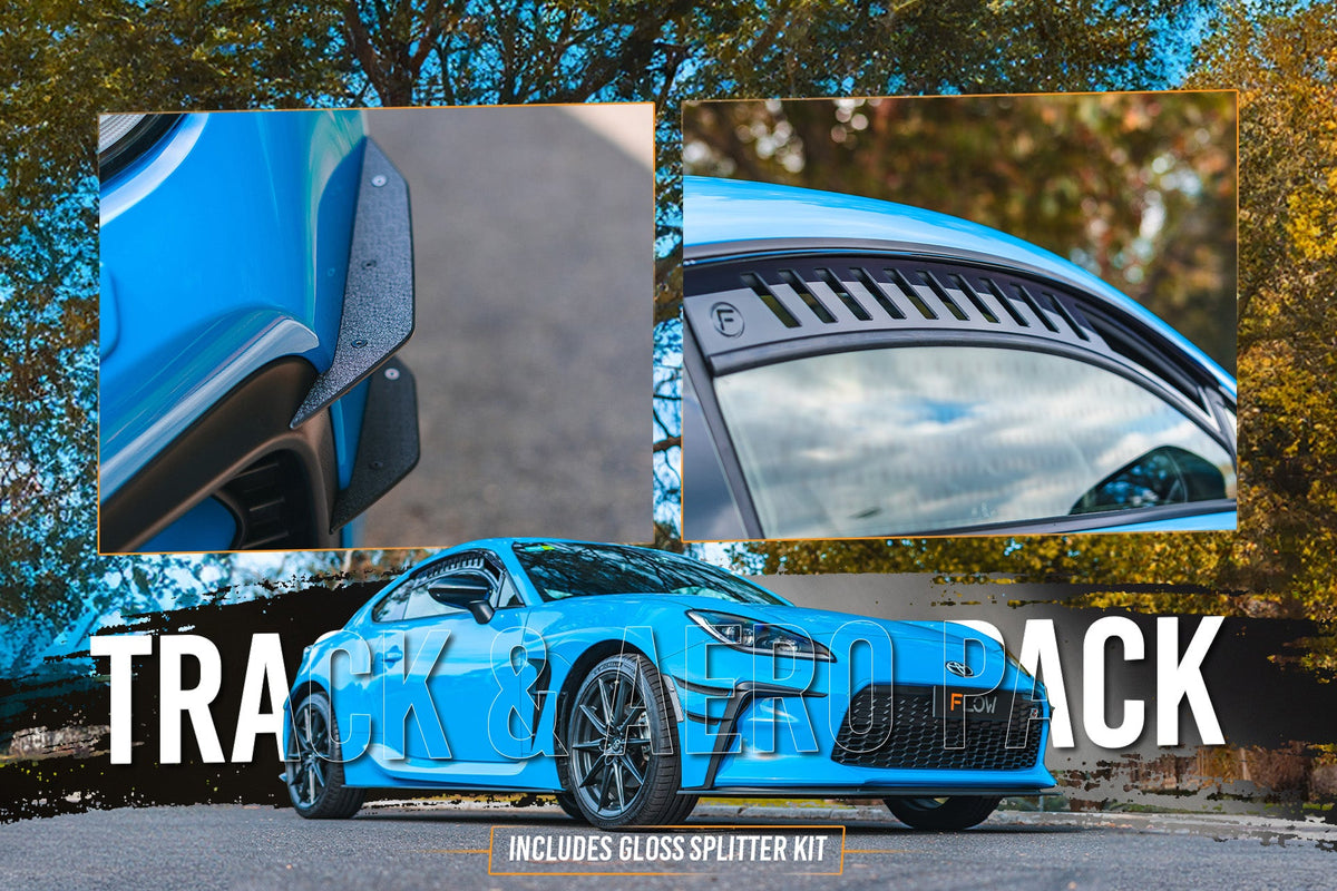 Flow Designs - ZN8 GR86 Full Lip Splitter Set (GLOSS BLACK)