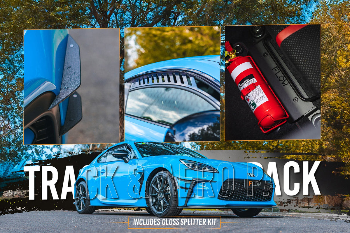 Flow Designs - ZN8 GR86 Full Lip Splitter Set (GLOSS BLACK)