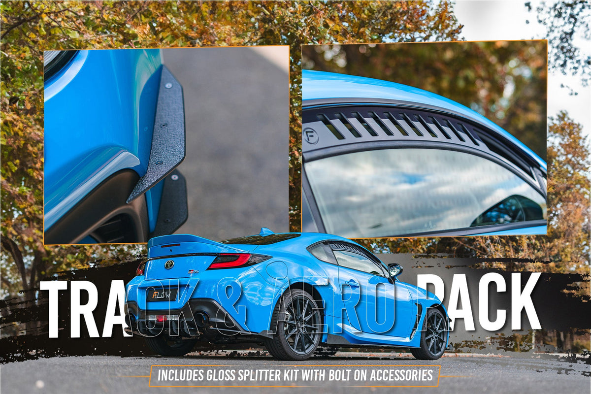 Flow Designs - ZN8 GR86 Full Lip Splitter Set (GLOSS BLACK)