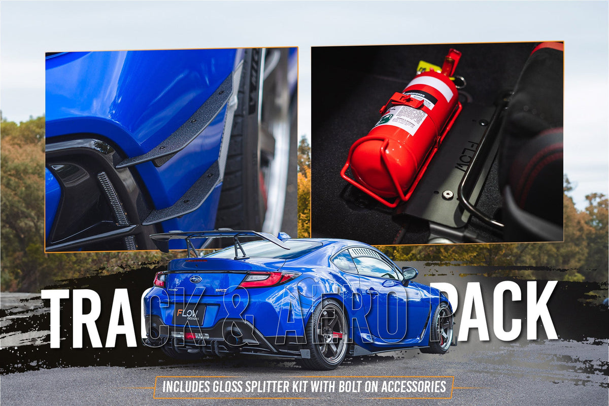 Flow Designs - ZD8 BRZ STI Full Lip Splitter Set (GLOSS BLACK)