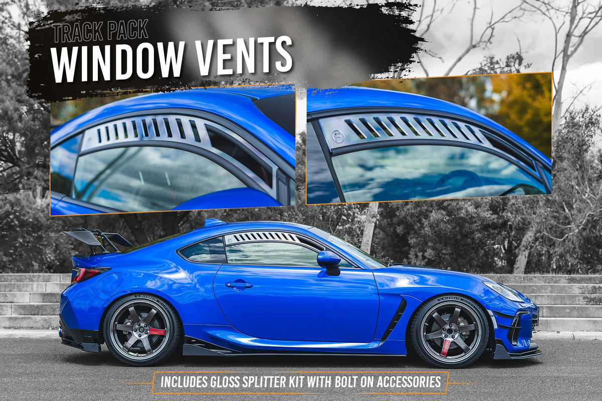 Flow Designs - ZD8 BRZ STI Full Lip Splitter Set (GLOSS BLACK)