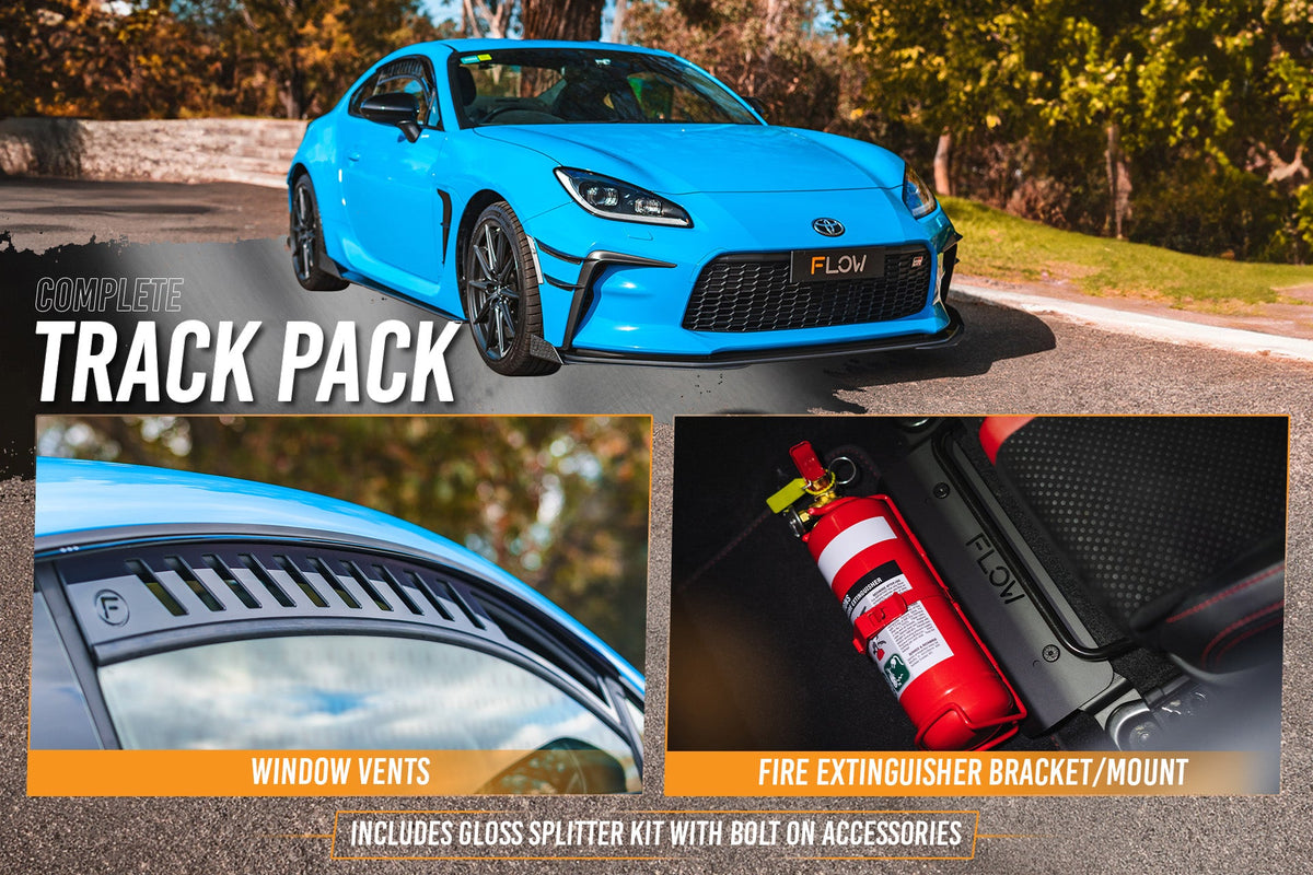 Flow Designs - ZN8 GR86 Full Lip Splitter Set (GLOSS BLACK)