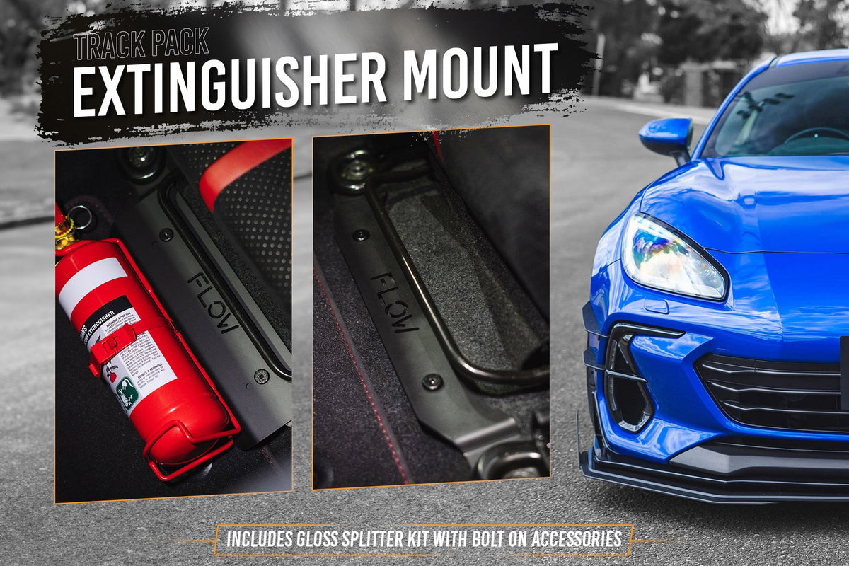 Flow Designs - ZD8 BRZ STI Full Lip Splitter Set (GLOSS BLACK)