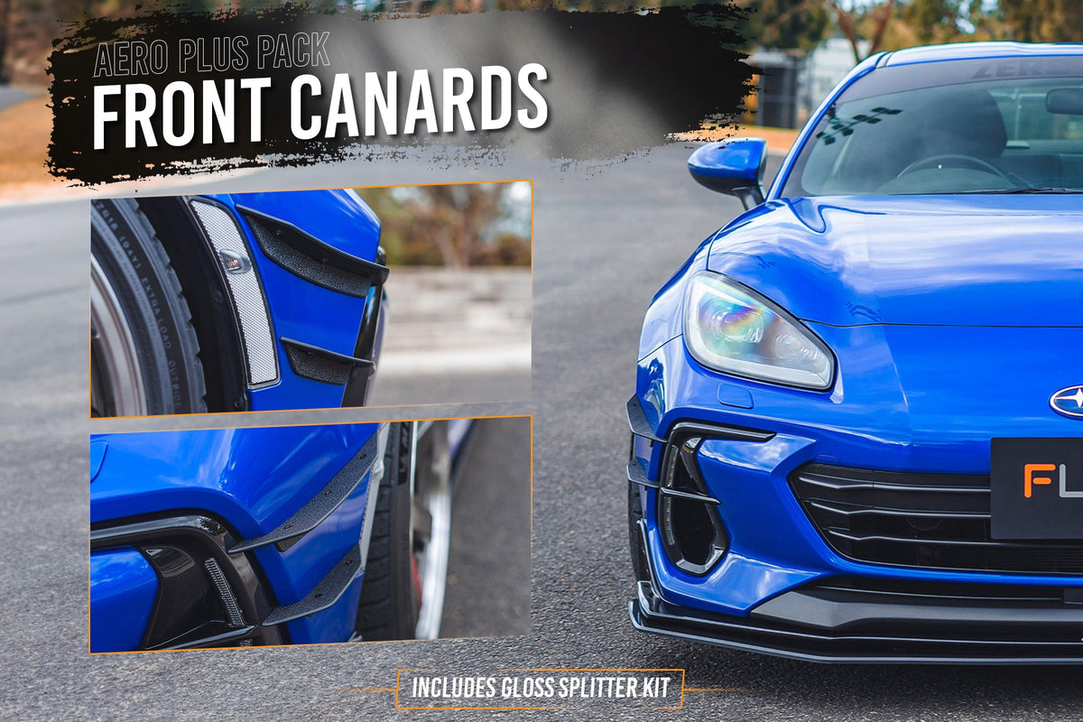 Flow Designs - ZD8 BRZ STI Full Lip Splitter Set (GLOSS BLACK)