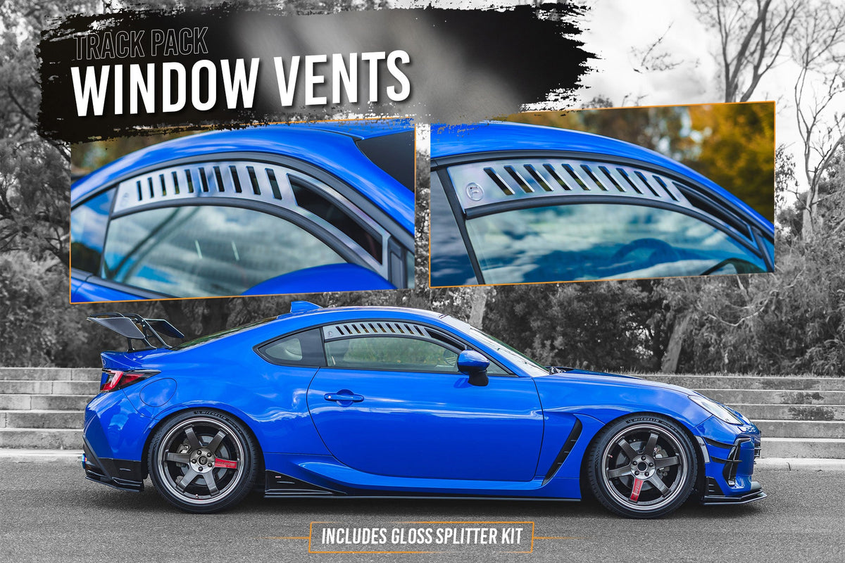 Flow Designs - ZD8 BRZ STI Full Lip Splitter Set (GLOSS BLACK)