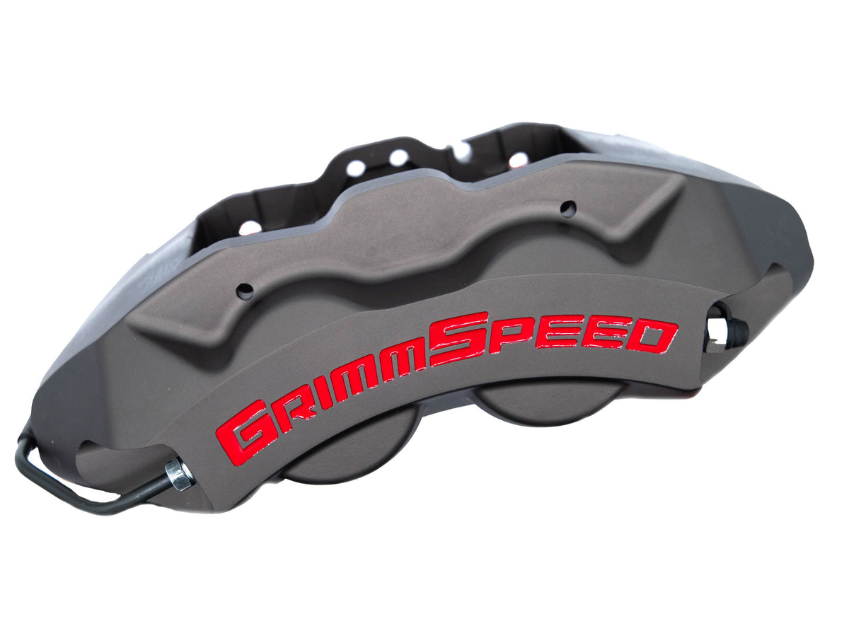 GrimmSpeed 02-21 Subaru WRX/STI 4-Piston Brake Caliper Kit - Gray (For 340mm Rotor) - GRM.1170.1.GRY