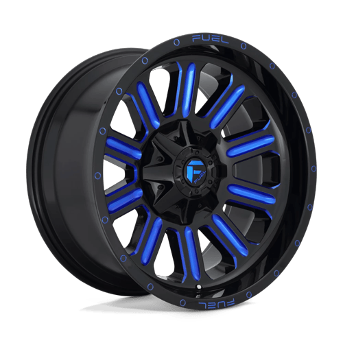 Fuel Off-Road Aluminum Wheels 22X12 Hardline D646 Gloss Black W/ Blue Tint