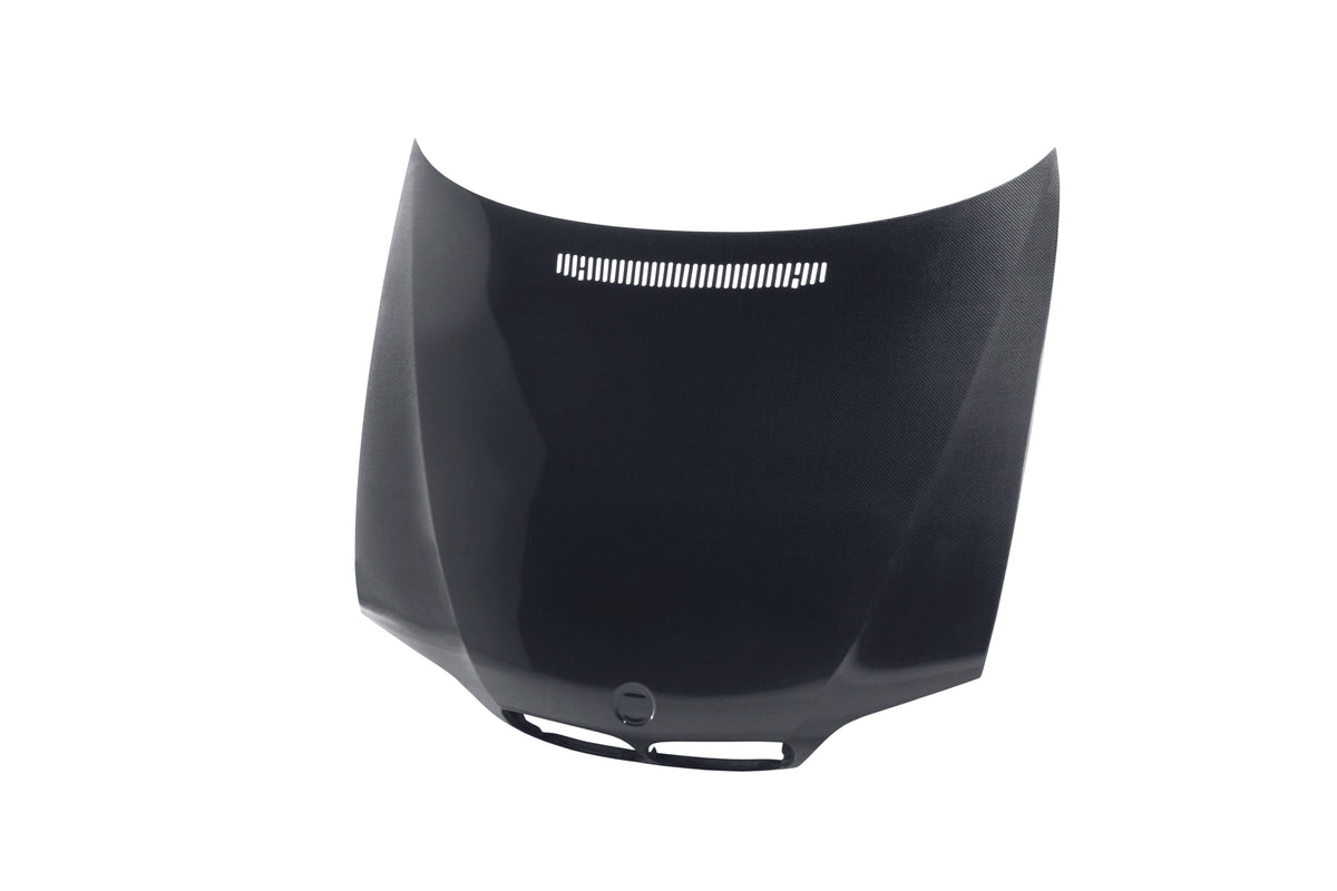 Seibon 02-05 BMW 3 Series 4dr E46 (Manuf Date 7/02-7/06 Models Only) OEM-Style Carbon Fiber Hood - HD0205BMWE464D-OE