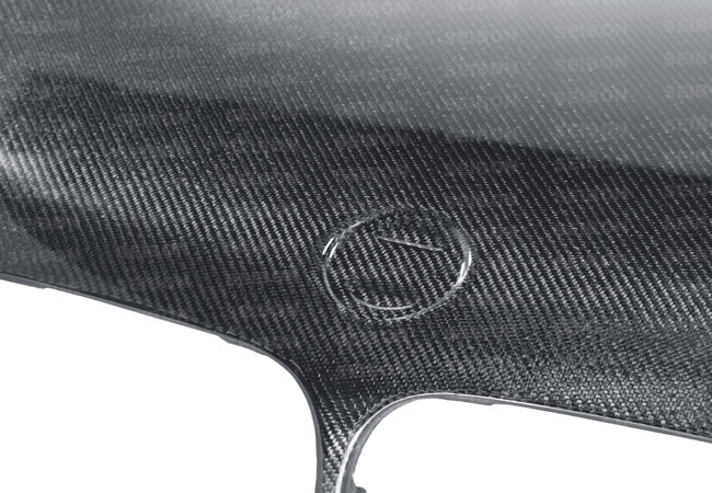 Seibon 02-05 BMW 3 Series 4dr E46 (Manuf Date 7/02-7/06 Models Only) OEM-Style Carbon Fiber Hood - HD0205BMWE464D-OE