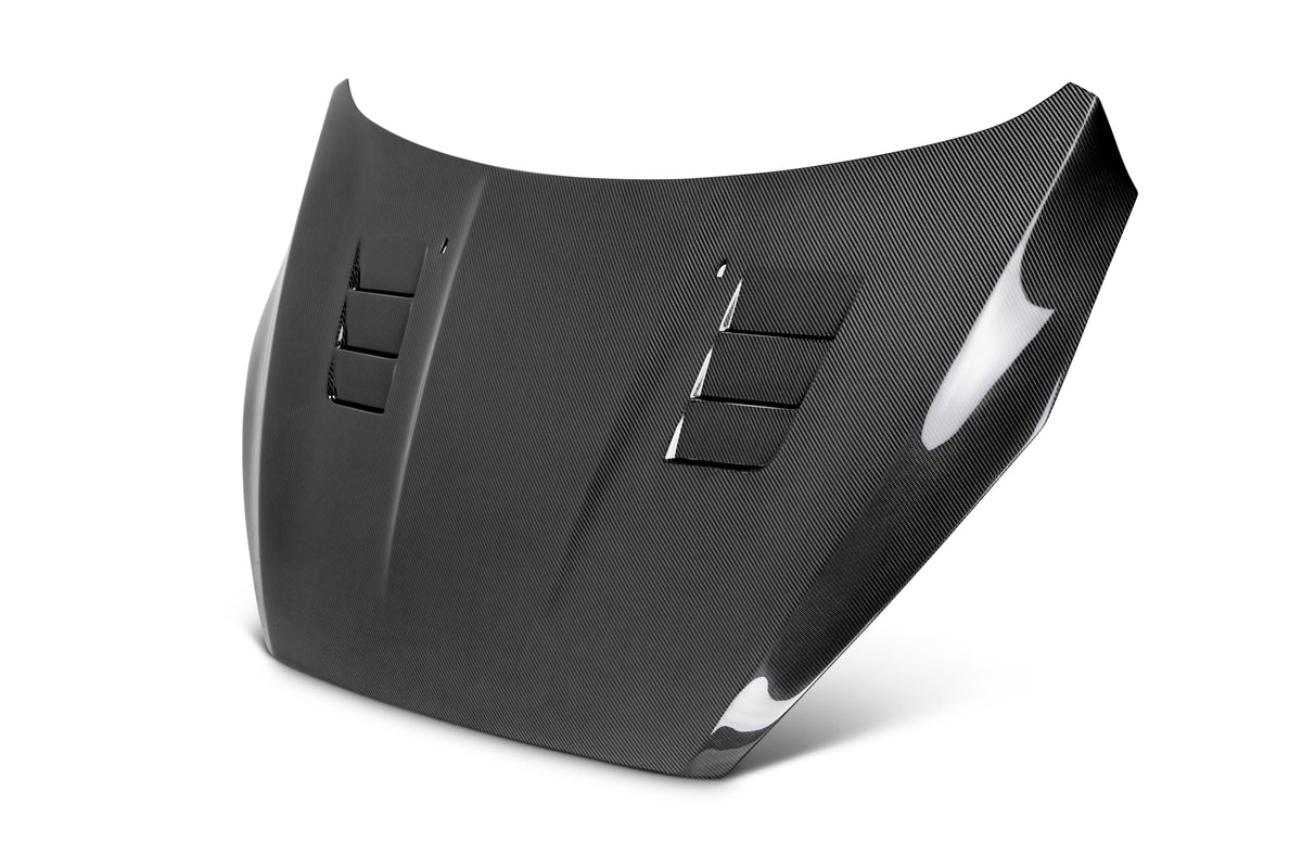 Seibon 15-16 Ford Focus TS-Style Gloss Finish Carbon Fiber Hood - HD16FDFO-TS