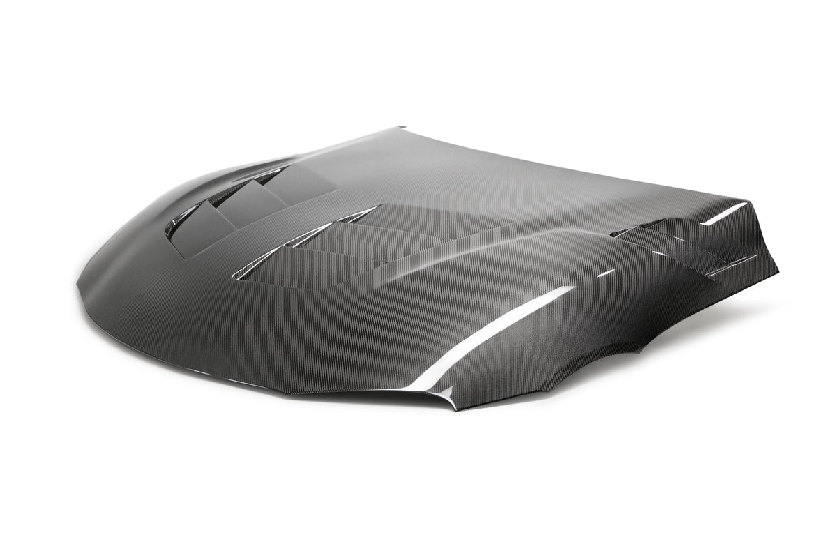 Seibon 2020 Toyota GR Supra TSII-Style Double-Sided Carbon Fiber Hood - HD20TYSUP-TSII-DS
