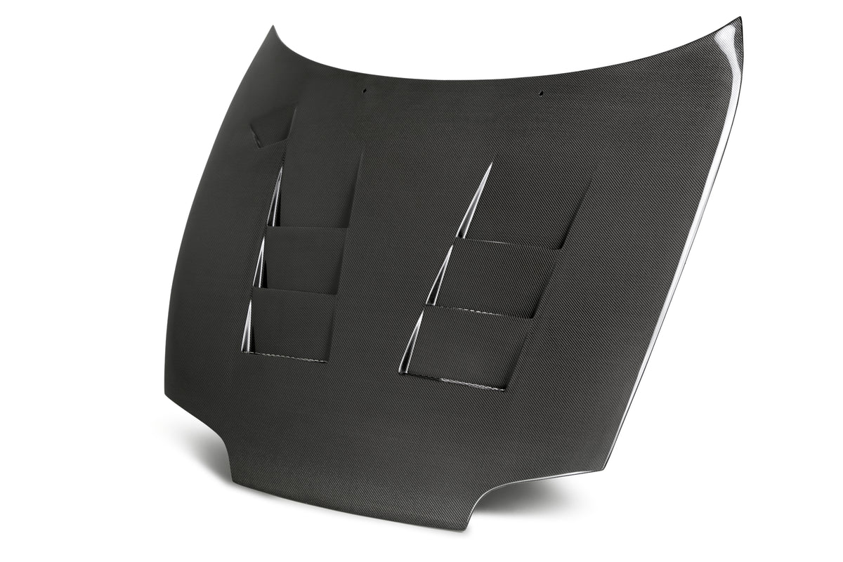 Seibon 93-98 Toyota Supra (JZA80L) TS Style Carbon Fiber Hood - HD9398TYSUP-TS