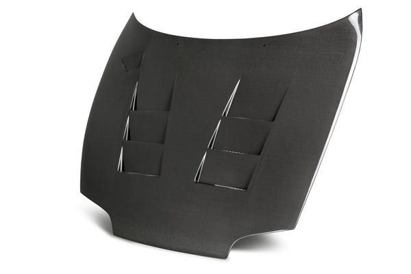 Seibon 93-98 Toyota Supra (JZA80L) TS Style Carbon Fiber Hood - HD9398TYSUP-TS