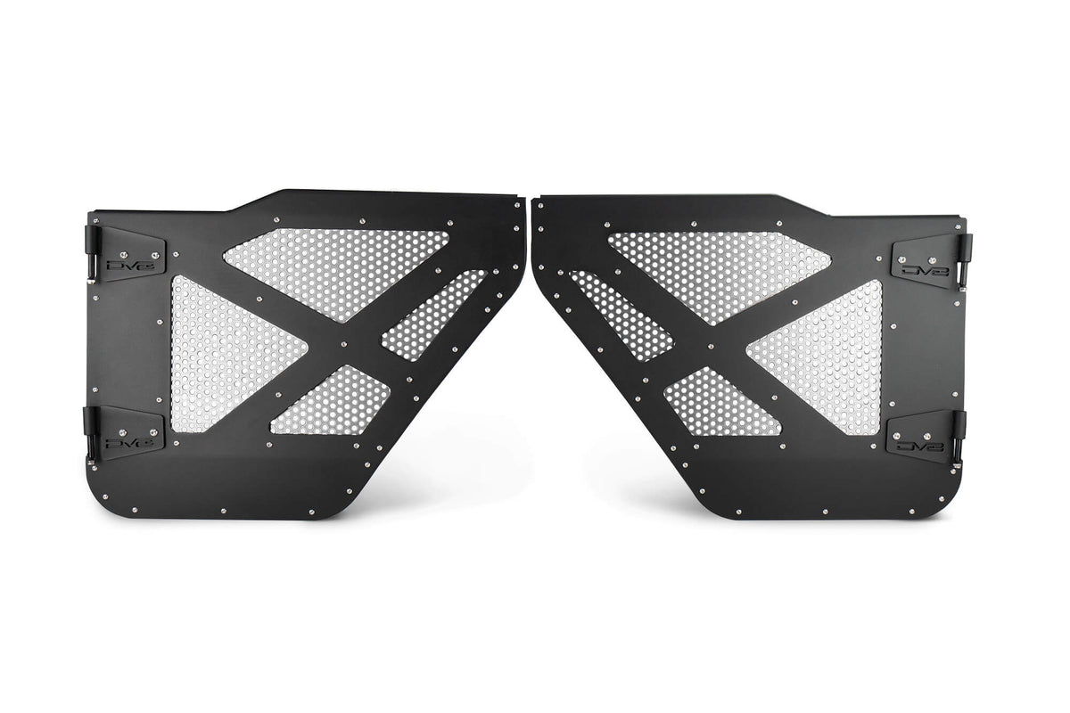DV8 Offroad - Half Door with Aluminum Mesh; Rear - HDJL-01R