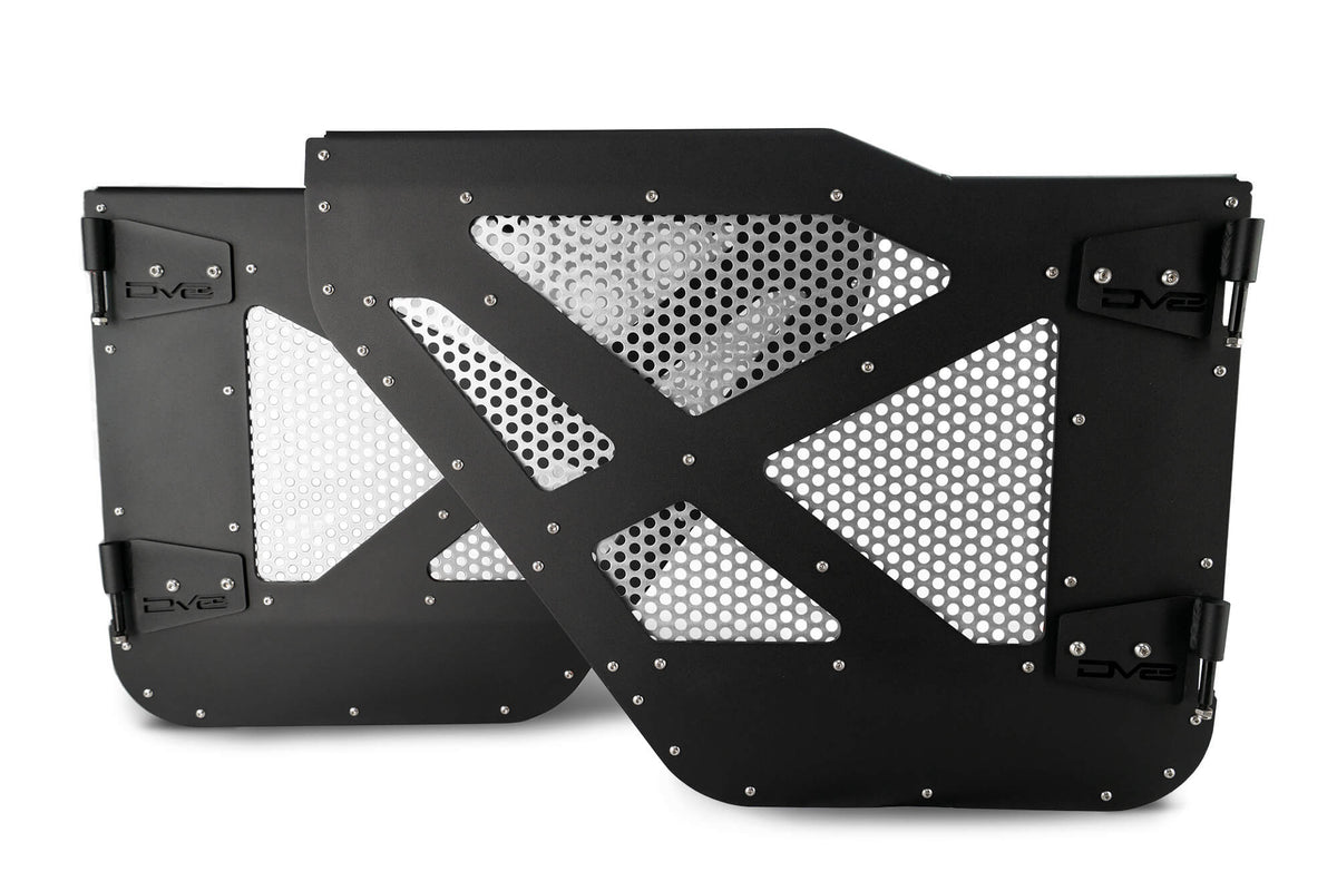DV8 Offroad - Half Door with Aluminum Mesh; Rear - HDJL-01R
