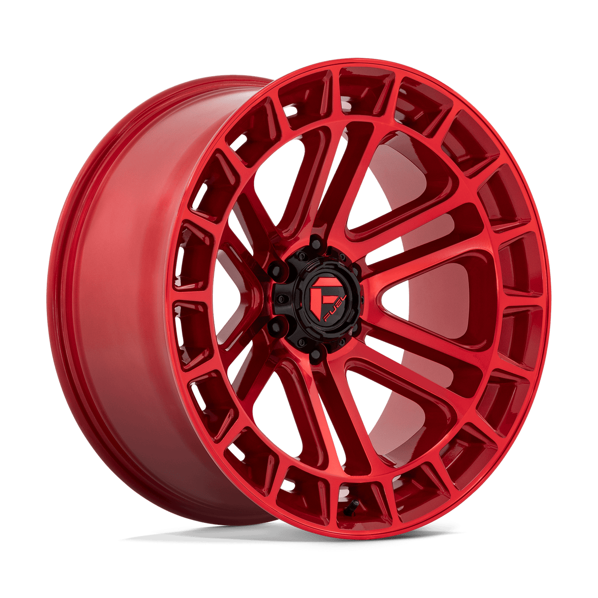 Fuel Off-Road Aluminum Wheels 22X10 Heater D719 Candy Red Machined