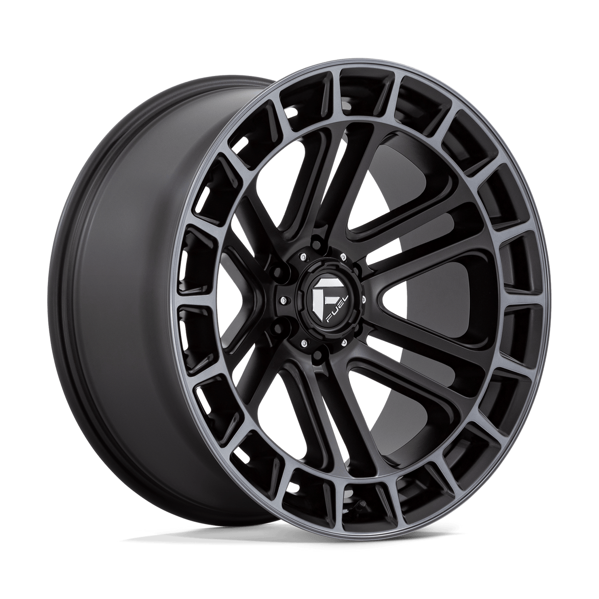 Fuel Off-Road Aluminum Wheels 22X10 Heater D720 Matte Black Double Dark Tint Machined
