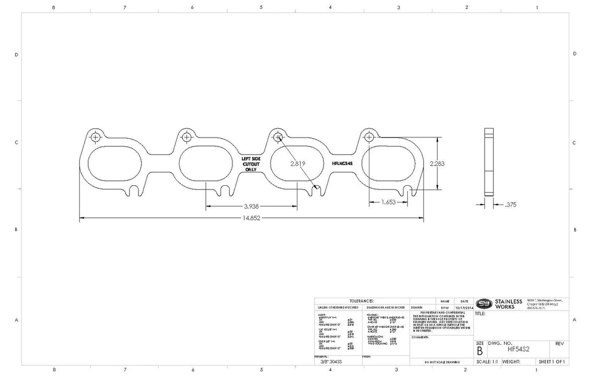 Stainless Works - Ford 5.4 Header Flange - HF54S