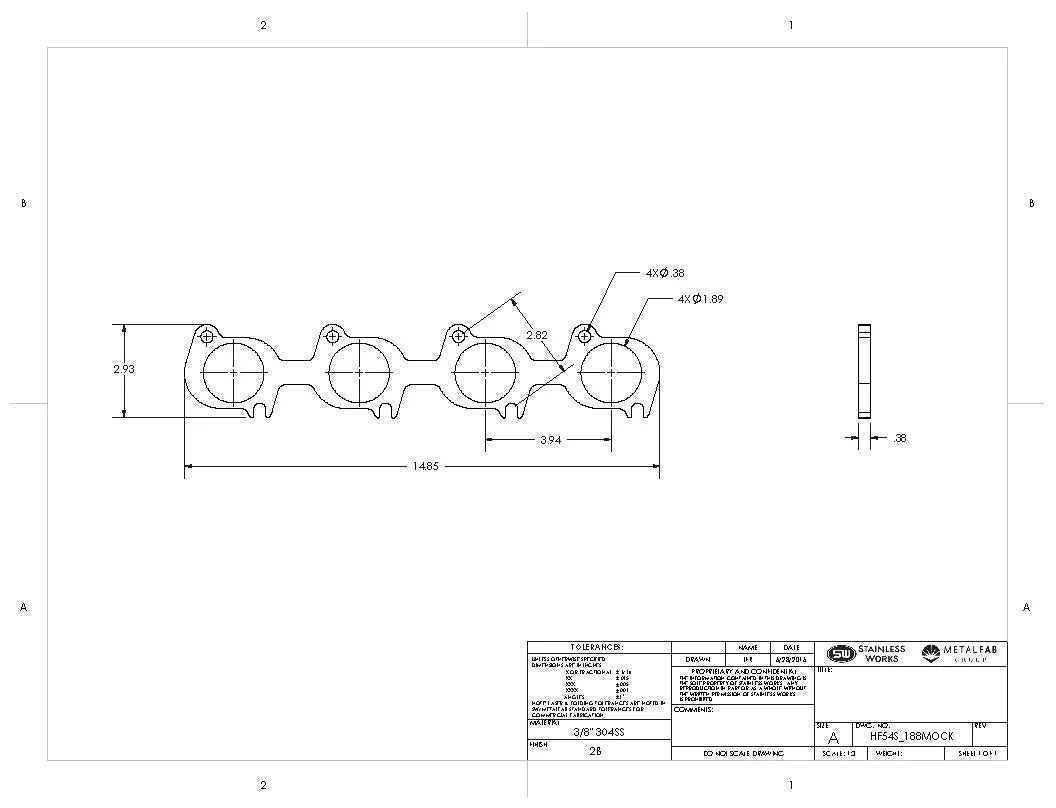Stainless Works - Ford 5.4 Header Flange - HF54S