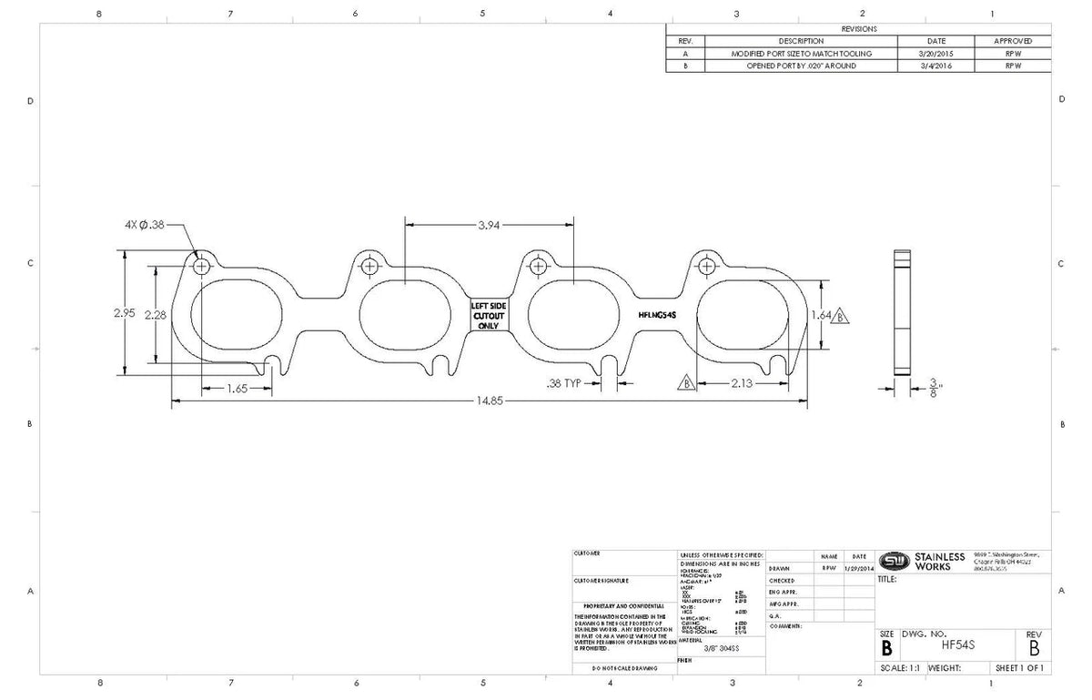 Stainless Works - Ford 5.4 Header Flange - HF54S