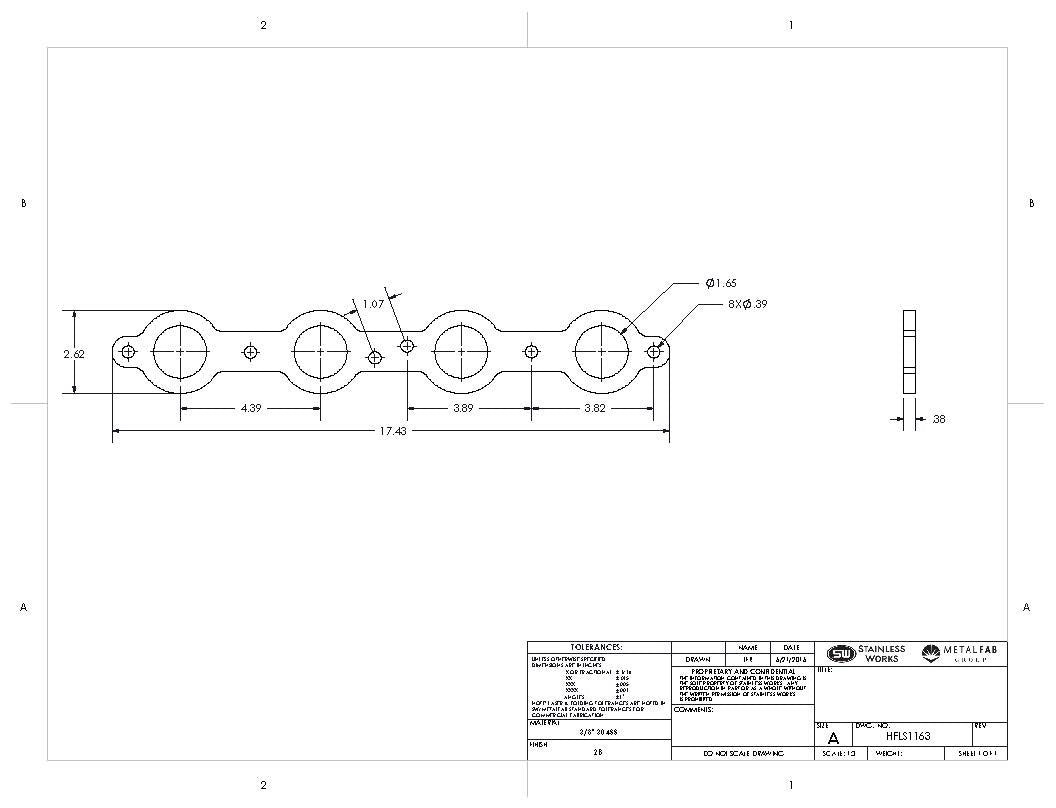 Stainless Works - Chevrolet LS Header Flange - HFLS1188