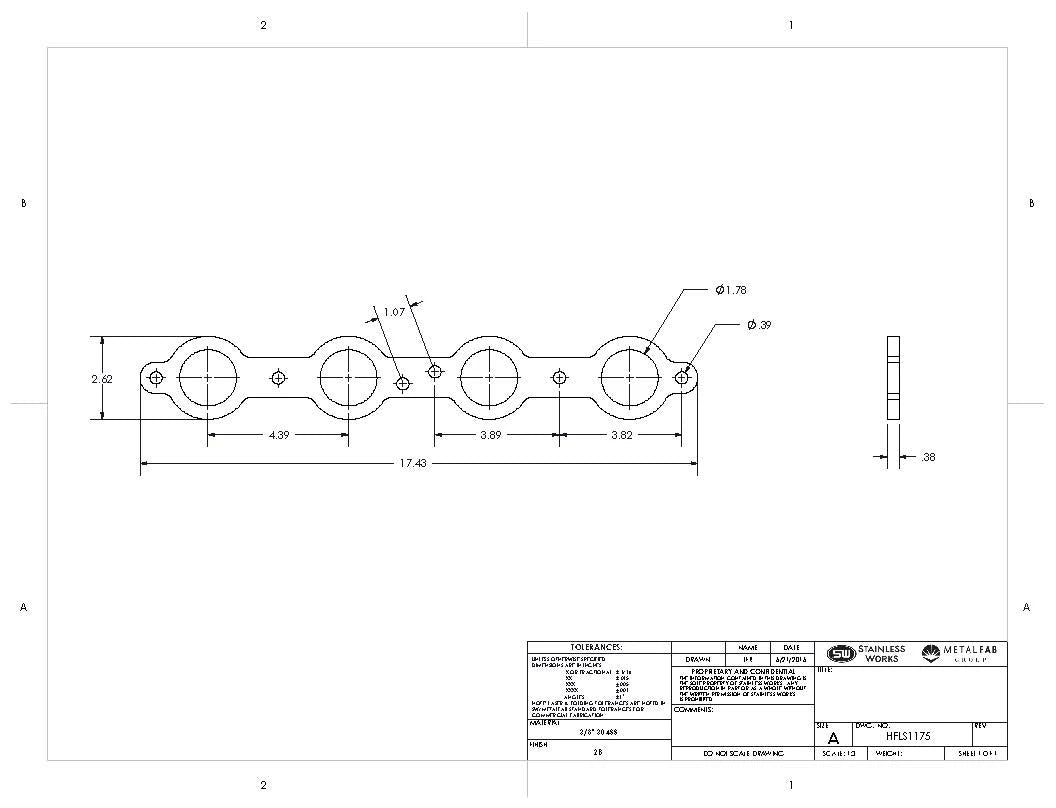 Stainless Works - Chevrolet LS Header Flange - HFLS1200