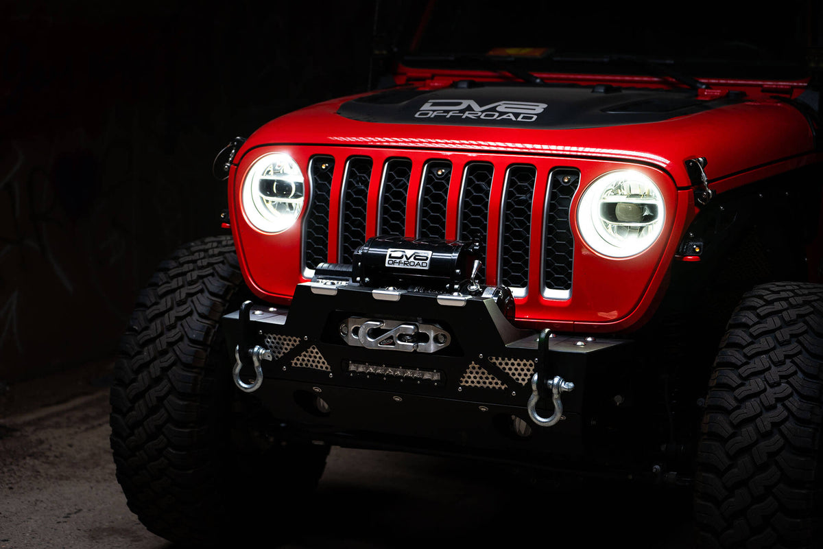 DV8 Offroad - LED Headlights; Chrome - HLCJL-01